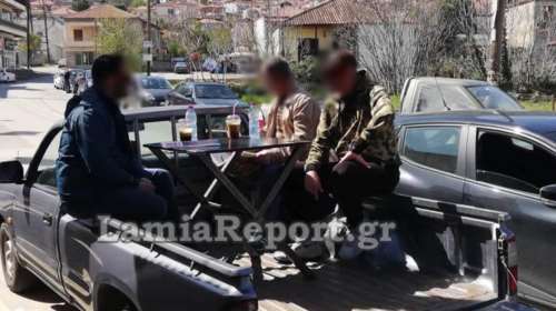 Φθιώτιδα: Απίθανη &quot;κορονο-πατέντα&quot; - Έκαναν καφετέρια την καρότσα αγροτικού