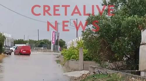 Προβλήματα από την καταρρακτώδη βροχή στα πυρόπληκτα χωριά της Ιεράπετρας [εικόνες - βίντεο]