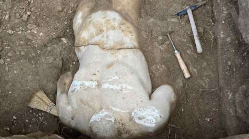 Ηρώδειο: Εντοπίστηκε άγαλμα τύπου Ερμή Ludovisi κατά τη διάρκεια εργασιών φυσικού αερίου [εικόνα]