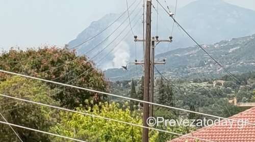 Μεγάλη φωτιά στη Βρυσούλα Πρέβεζας: Σηκώθηκαν εναέρια μέσα -  112 για απομάκρυνση από το χωριό