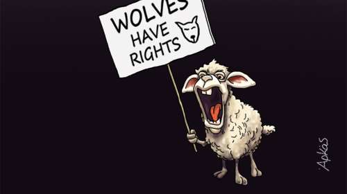 Η καλημέρα του Αρκά με ένα αιχμηρό σκίτσο για τα πρόβατα και τους... λύκους