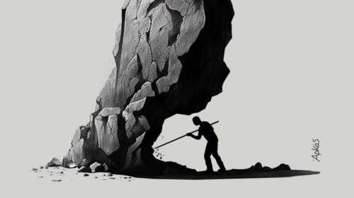 Αρκάς: Το αινιγματικό σκίτσο με τον άνθρωπο και τον βράχο