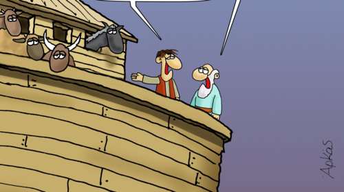 Αρκάς: Το καυστικό σκίτσο με τις &quot;πολιτικές αρκούδες&quot; και την Κιβωτό του Νώε