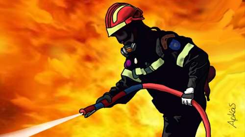 Αρκάς: Το συγκλονιστικό σκίτσο για την υπεράνθρωπη προσπάθεια των πυροσβεστών [εικόνα]