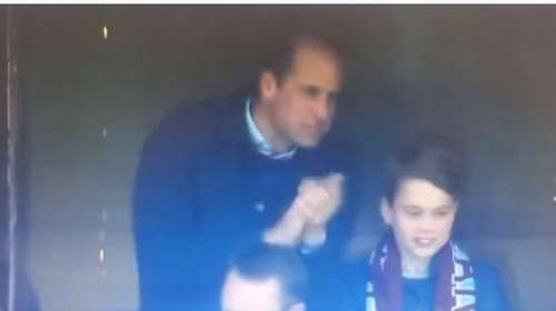 Ο πρίγκιπας Γουίλιαμ με τον γιο του Τζορτζ στο γήπεδο - Όρθιοι χειροκροτούν την αγαπημένη τους ομάδα [βίντεο]