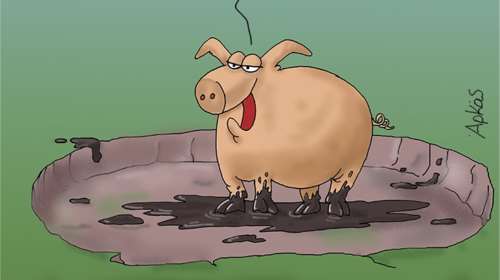 Αρκάς: Η απολαυστική "καλημέρα" για τη λάσπη στην πολιτική ζωή [εικόνα]