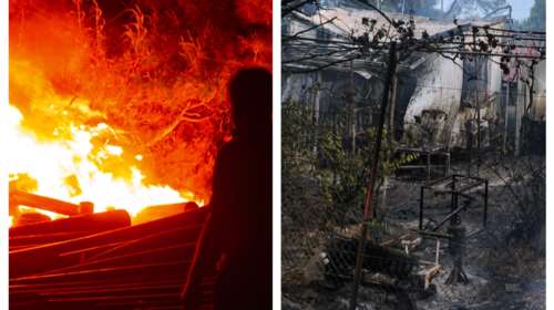 Καρέ καρέ η μάχη με τις φλόγες στο Σχίνο Κορινθίας - Μεγάλες καταστροφές [εικόνες]