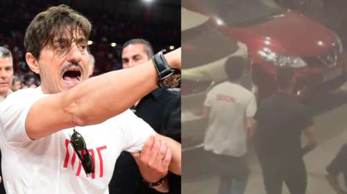 Η στιγμή που φεύγει τρέχοντας ο Γιαννακόπουλος από το ΣΕΦ - &quot;Αποχώρησε για να μην συλληφθεί&quot;, λέει ο Ολυμπιακός [βίντεο]