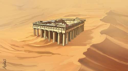 Η δυστοπική καλημέρα του Αρκά εν μέσω αφρικανικής σκόνης [εικόνα]