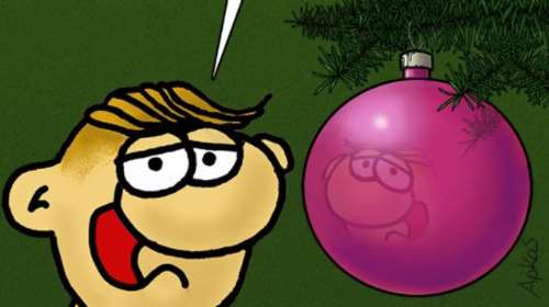 Αρκάς: Ο Θανασάκης μάς εύχεται μπροστά από το χριστουγεννιάτικο δέντρο