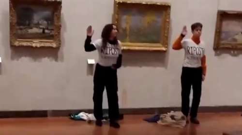 Πέταξαν σούπα και στην &quot;Άνοιξη&quot; του Μανέ: Ακτιβίστριες της οργάνωσης που βανδάλισε τη Μόνα Λίζα