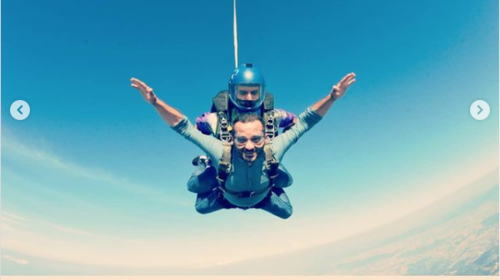 Masterchef και στον αέρα ο Λεωνίδας Κουτσόπουλος: Εντυπωσιακές φωτογραφίες από την ελεύθερη πτώση που έκανε