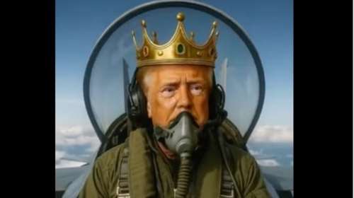 Απίστευτη πρόκληση Τραμπ με ΑΙ βίντεο: Βασιλιάς σε μαχητικό βομβαρδίζει με περιττώματα διαδηλωτές του &quot;No Kings&quot;