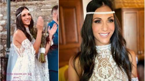 Ανθή Βούλγαρη: Η δημοσιογράφος του Mega παντρεύτηκε με boho νυφικό και μπότες