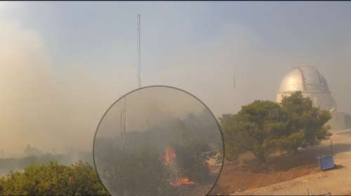 Φωτιά στην Αττική: Εφιαλτικές εικόνες στο Εθνικό Αστεροσκοπείο Αθηνών στην Πεντέλη - Κινδύνευσαν οι εγκαταστάσεις