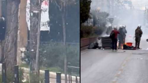 Ανοικτή η Πατησίων μετά τα νέα επεισόδια στην ΑΣΟΕΕ με πετροπόλεμο, χημικά και οδοφράγματα [βίντεο]