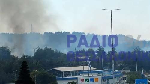 Φωτιά κοντά στα σύνορα Ελλάδας - Βόρειας Μακεδονίας - Έκλεισε το τελωνείο των Ευζώνων