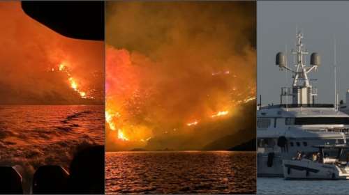 Μυστήριο με τη φωτιά στην Υδρα από τα βεγγαλικά της θαλαμηγού: Ακούσαμε κρότο λένε οι αυτόπτες μάρτυρες, δεν είδαμε όμως βεγγαλικά