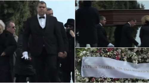 Θρήνος στην κηδεία της Μαρίας Καρνέση και του Αντώνη Βλασσάκη που δολοφονήθηκαν από τον &quot;Αρη&quot; - Συντετριμμένη η Δέσποινα Καρνέση