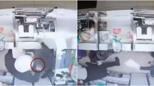 Παλαιό Φάληρο: Βίντεο με ληστή να  βάζει το όπλο στο κεφάλι υπαλλήλου σε μίνι μάρκετ - Της τραβούσε τα μαλλιά