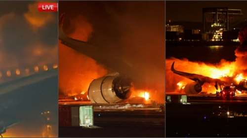 Ιαπωνία: Η στιγμή της σύγκρουσης επιβατικού αεροσκάφους με αεροπλάνο της ακτοφυλακής - Νεκροί 5 επιβαίνοντες στο 2ο αεροπλάνο