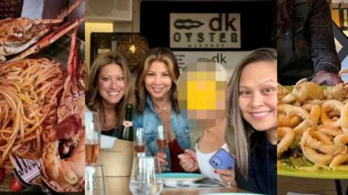 &quot;Χρυσή&quot; και η αστακομακαρονάδα μετά τα καβουροπόδαρα στη Μύκονο: Εξαλλες οι Αμερικανίδες που πλήρωσαν 1538 ευρώ