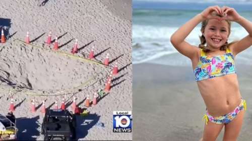 Τραγικό: Πώς έμεινε θαμμένη επί 20 λεπτά στην άμμο η επτάχρονη Σλόαν που έπαιζε στην παραλία με τον αδελφό της