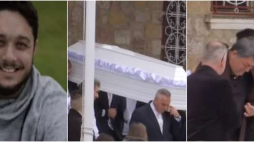 Τέμπη: Ξέσπασαν σε κλάματα οι γονείς του Ντένις στην κηδεία του - Λευκά μπαλόνια στον ουρανό για τον 22χρονο [βίντεο]