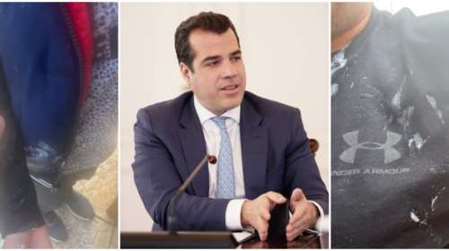 Επίθεση στον Θάνο Πλεύρη: Του πέταξαν γιαούρτια ενώ έτρωγε με την οικογένειά του - Οι φωτογραφίες που ανήρτησε