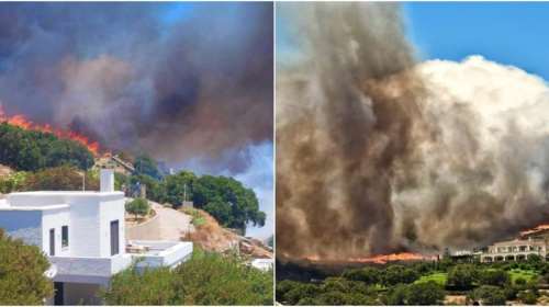 Μαίνεται η φωτιά στην Άνδρο: Διάσπαρτα μέτωπα - Αναμένονται ενισχύσεις από την Αθήνα - Μήνυμα 112 για εκκένωση οικισμών [βίντεο]