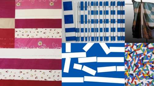 Οταν η σημαία έγινε έργο τέχνης (αλλά δεν ενοχλήθηκε ο Γεραπετρίτης): Η μεταλλική, τα 20ευρα, η κουρελιασμένη και η ροζ