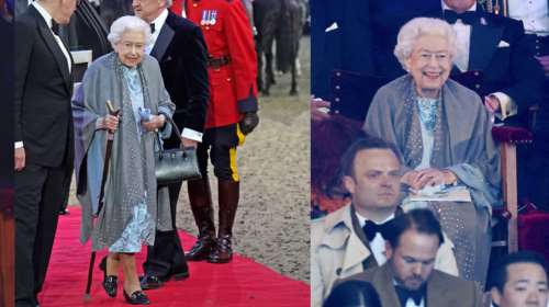 Ελισάβετ: Πήρε το μπαστούνι της και πήγε να απολαύσει τους εορτασμούς για το Πλατινένιο Ιωβηλαίο