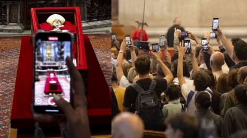 Σέλφι, πόζες και χαμόγελα στον Άγιο Πέτρο: Απαράδεκτες εικόνες από το λαϊκό προσκύνημα στον Πάπα Φραγκίσκο
