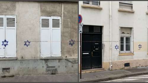 Ανατριχίλα στο Παρίσι: Σχεδίασαν το άστρο του Δαβίδ σε πολυκατοικίες, όπως στη Γερμανία την περίοδο του Χίτλερ