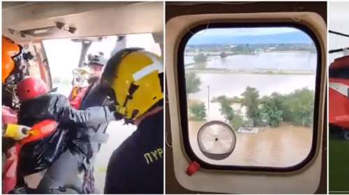 Άρχισαν οι διασώσεις από αέρος στην Καρδίτσα - Με ελικόπτερα Super Puma απομακρύνουν τους κατοίκους [βίντεο]