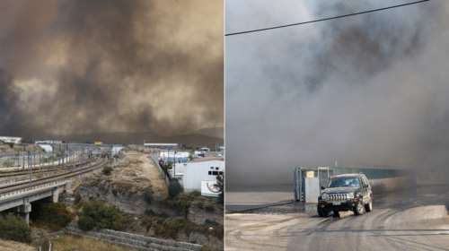 Φωτιά στον Ασπρόπυργο: Έκλεισε η Αττική Οδός - Αποπνικτική η ατμόσφαιρα από τον πυκνό καπνό