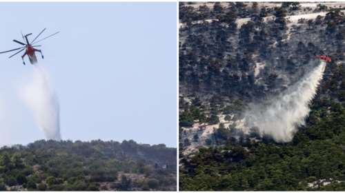 Φωτιά στην Πάρνηθα: Μάχη με τις φλόγες σε δύο ενεργά μέτωπα - Αλλεπάλληλες ρίψεις από τα εναέρια μέσα [βίντεο]