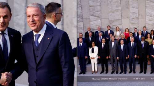 Θερμή χειραψία Παναγιωτόπουλου - Ακάρ στις Βρυξέλλες: &quot;Να σταματήσουν η ένταση και οι παραβιάσεις&quot;