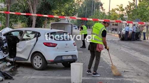 Τραγωδία στη Θεσσαλονίκη:  Δύο νεκροί σε τροχαίο δυστύχημα [εικόνες]