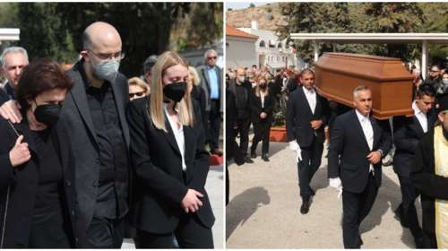 Συγκίνηση στην κηδεία του σκηνοθέτη Λάκη Παπαστάθη - Ποιοι επώνυμοι έδωσαν το παρών [εικόνες]