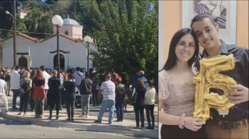 Τραγωδία στη Σάμο: Οι συμμαθητές τους με τα λευκά αποχαιρέτησαν τον Άρη και την Κλαίρη [Εικόνες - Βίντεο]