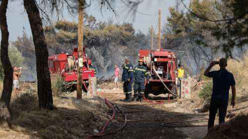 Μεγάλη φωτιά στην περιοχή της Ροδιάς του Δήμου Μαλεβιζίου