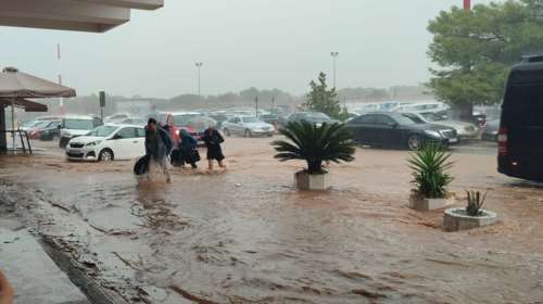 Κακοκαιρία στην Κρήτη: Μια απέραντη λίμνη το αεροδρόμιο Ηρακλείου [Εικόνες, βίντεο]