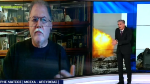 Ουκρανία: Αγριος καβγάς on air Ευαγγελάτου με Λιάτσο για τον πόλεμο - Η ειρωνεία που εξόργισε τον παρουσιαστή [Βίντεο]