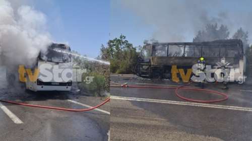 Φωτιά σε λεωφορείο: Τυλίχθηκε ξαφνικά στις φλόγες με δεκάδες προσκόπους στον Μπράλο [Βίντεο-Εικόνες]
