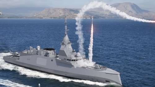 Δείτε live την τελετή ονοματοδοσίας και ύψωσης της ελληνικής σημαίας στη φρεγάτα Belharra "Κίμων" στη Γαλλία