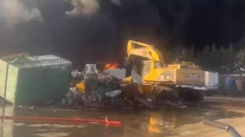 Αλεξανδρούπολη: Καλύτερη η εικόνα από την πυρκαγιά στην εταιρεία ανακύκλωσης [βίντεο]