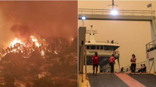Φωτιά στην Εύβοια: Το Πευκί φλέγεται - Έφτασε στη θάλασσα η πυρκαγιά - Απομακρύνονται με φέρι μποτ οι κάτοικοι