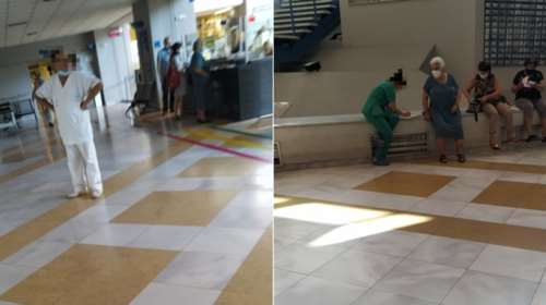 Κορονοϊός - &quot;Αττικόν&quot;: Γιατροί και νοσηλευτές κάνουν... βόλτες στους διαδρόμους χωρίς μάσκα [εικόνες]