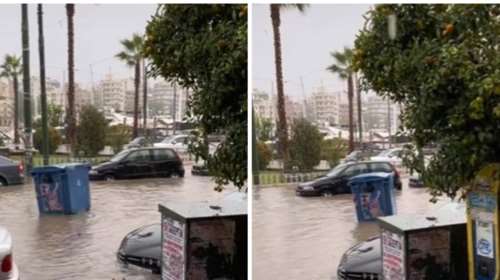 Κακοκαιρία Eva: Ποτάμια οι δρόμοι στο Πασαλιμάνι - Έπεσαν 7.500 κεραυνοί, μήνυμα 112 σε Δωδεκάνησα, Σάμο, Ικαρία